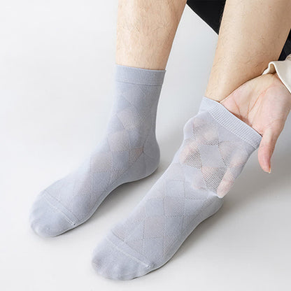 Atmungsaktive Viertelsocken aus reinem Baumwollnetz (7 Paar)