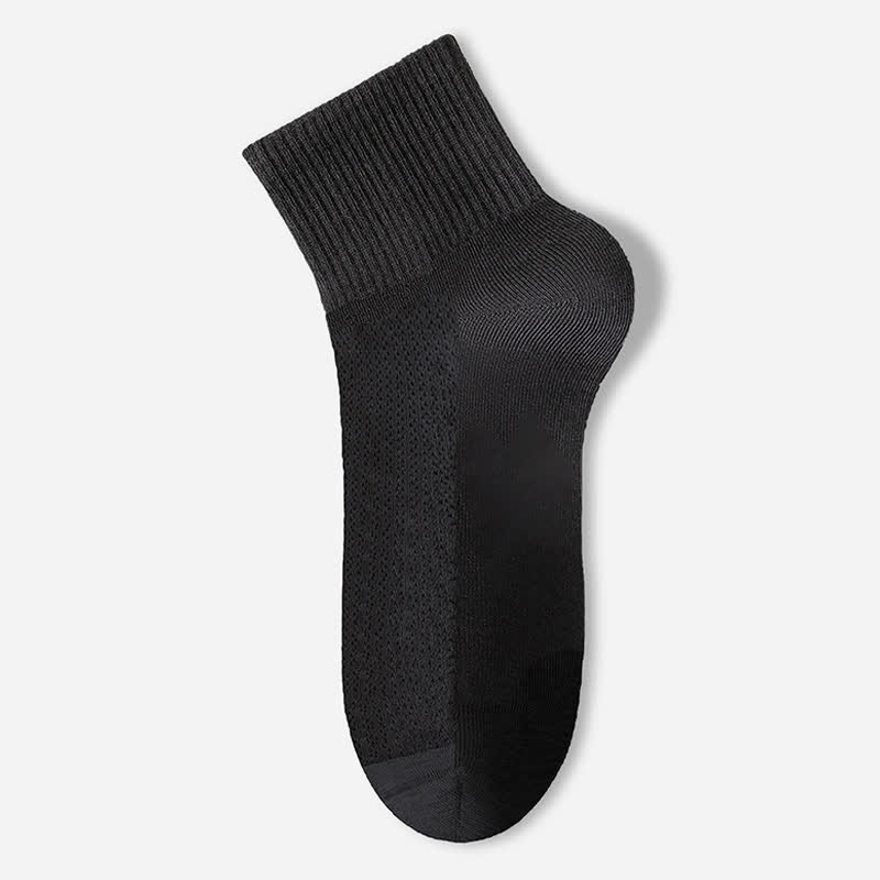 Dünne, atmungsaktive Söckchen aus reinem Baumwollnetz (7 Paar) - Schwarz - EU40-45 (US7-11) - image 5