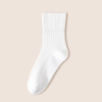 Locker sitzende Viertelsocken aus Baumwolle mit gekräuseltem Rand (4 Paar)