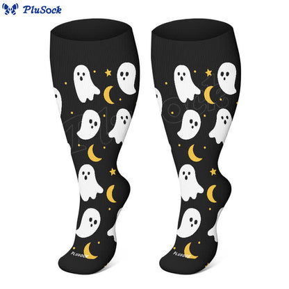 Kompressionsstrümpfe der Halloween Ghost-Serie in Übergröße (3 Paar) - image 4