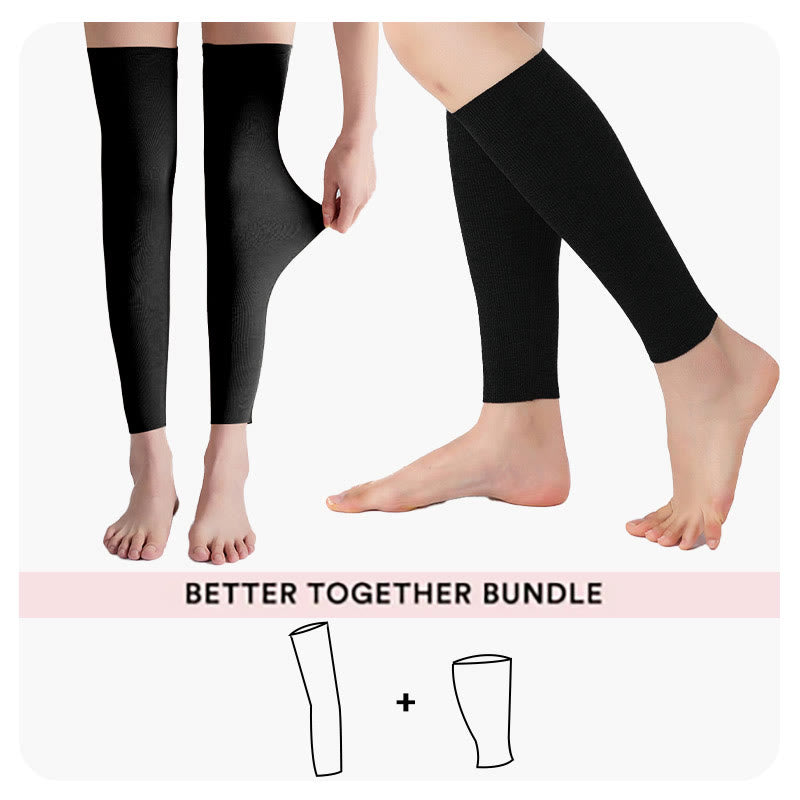 Bundle Modal Solid Color Oberschenkelhohe + Wadenkompressionsärmel - image 0