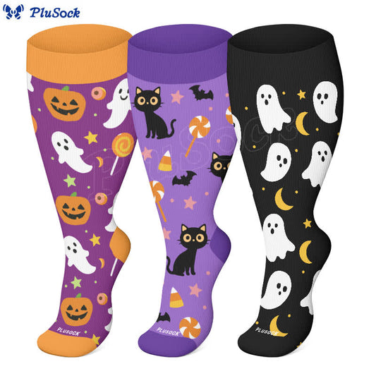 Kompressionsstrümpfe der Halloween Ghost Series in Übergröße
