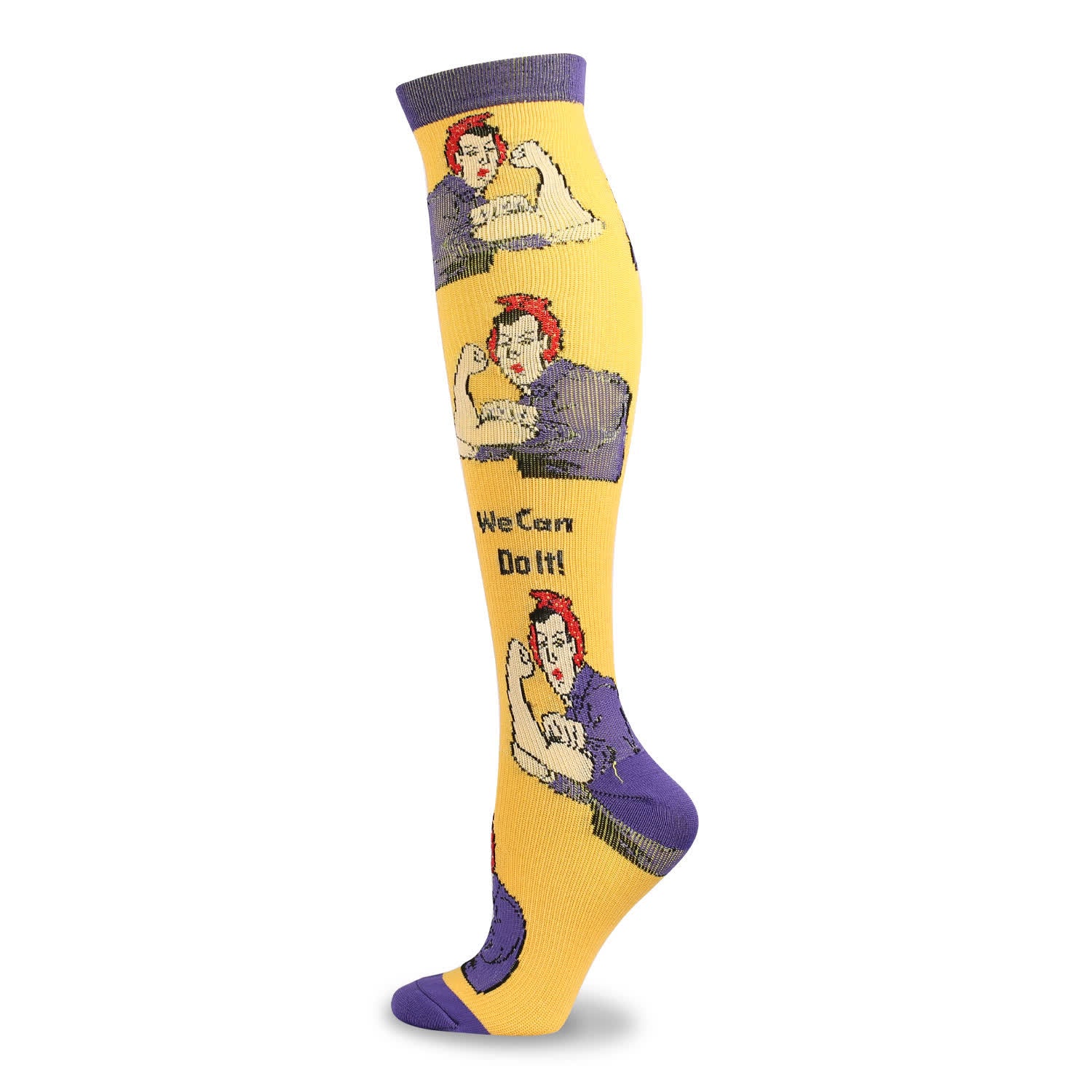 Lustige Kompressionsstrümpfe mit Cartoon-Tierdruck (5 Paar) - Gelb - S/M - image 6