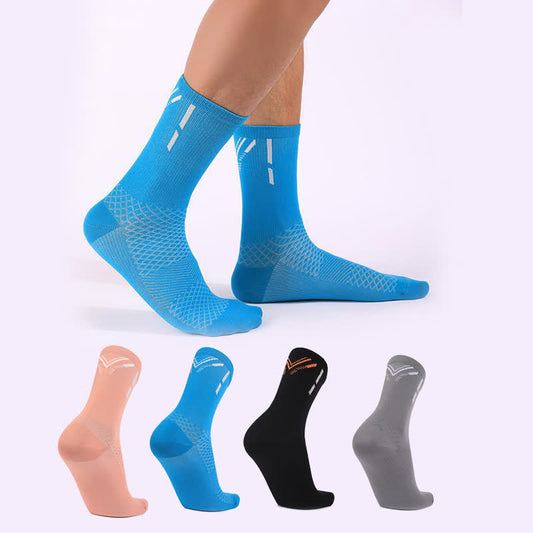 Schnelltrocknende Sport-Kompressionssocken (4 Paar) - Mehrfarbig - EU39-45 (US6-11) - image 0
