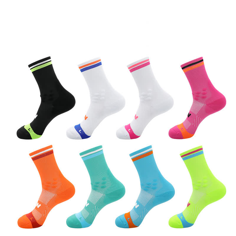 Atmungsaktive, schnelltrocknende Viertel-Kompressionssocken (4 Paar)