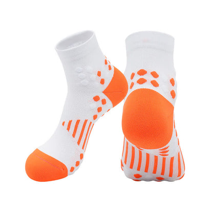 Knöchel-Kompressionssocken zum Radfahren mit gezielter Unterstützung (4 Paar) - Weiß&Orange - EU39-44 (US6-10) - image 4