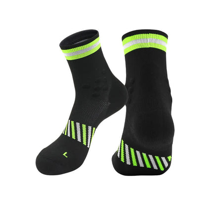 Atmungsaktive Sport-Radsport-Kompressionssocken (4 Paar) - Schwarz&Gelb - EU39-44 (US6-10) - image 9