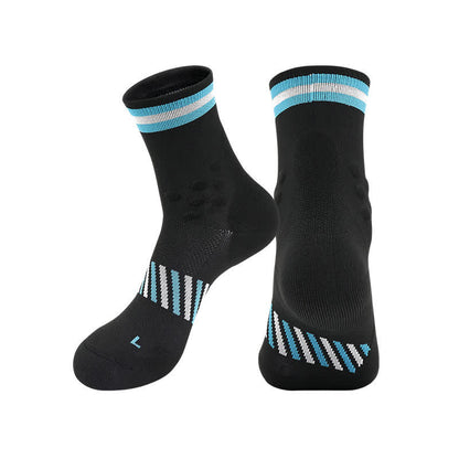 Atmungsaktive Sport-Radsport-Kompressionssocken (4 Paar) - Schwarz&Blau - EU39-44 (US6-10) - image 6