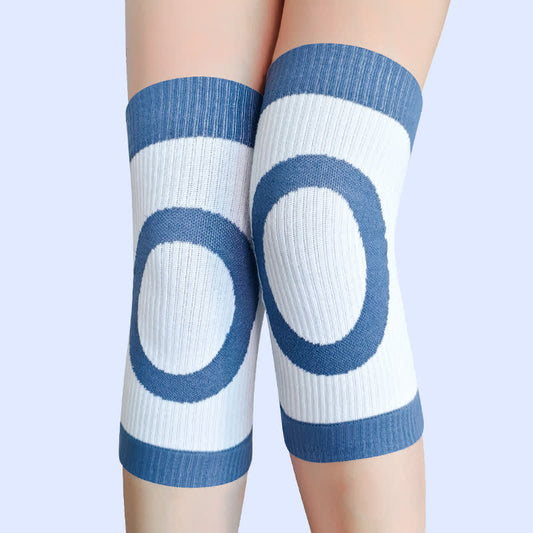 Elastische Knieschoner mit Kreis-Print - Blau - L - image 0