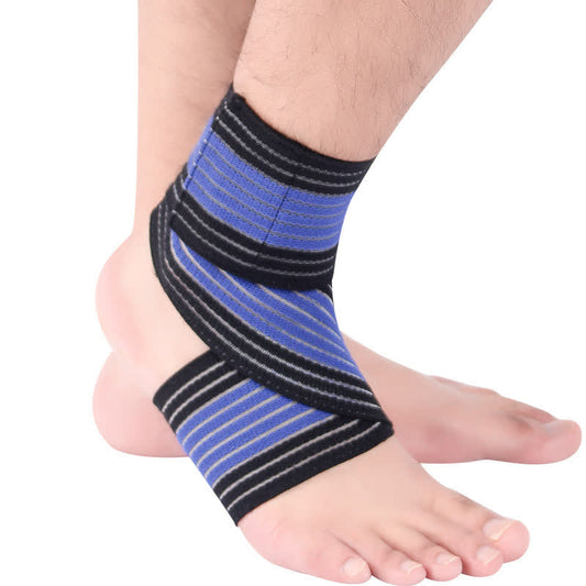 Dünne, elastische Knöchelstützen mit Klettverschluss - Schwarz&Blau - Einheitsgröße - image 0
