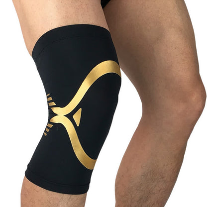 Atmungsaktive elastische Kompressions-Sport-Knieschoner - Golden - XL - image 6