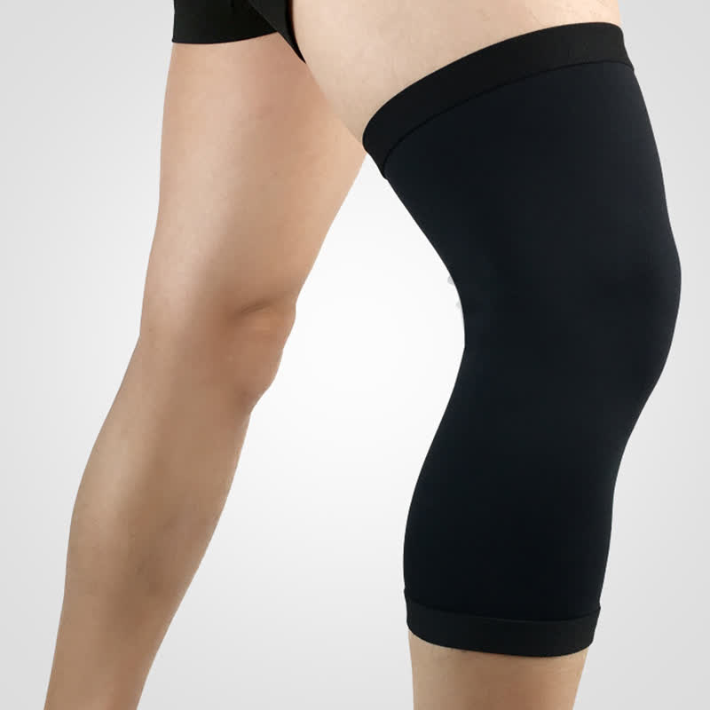 Atmungsaktive elastische Kompressions-Sport-Knieschoner - Schwarz - XL - image 0