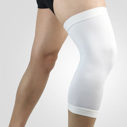 Atmungsaktive elastische Kompressions-Sport-Knieschoner - Weiß - XL - image 3