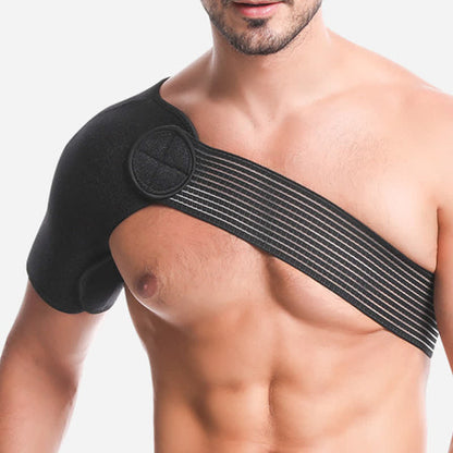 Schwarze verstellbare elastische Schulterstütze