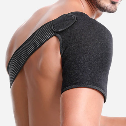 Schwarze verstellbare elastische Schulterstütze