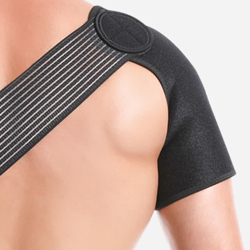 Schwarze verstellbare elastische Schulterstütze