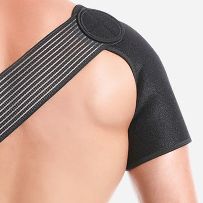 Schwarze verstellbare elastische Schulterstütze