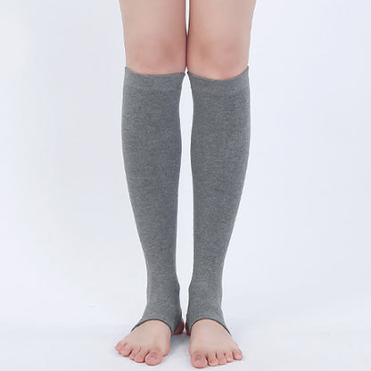 Wadenstulpen mit Steigbügel aus reiner Baumwolle - Dunkelgrau - XL - image 3