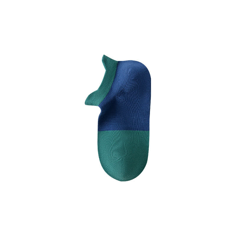 Atmungsaktive Söckchen aus Baumwolle mit Farbblockdesign (6 Paar)