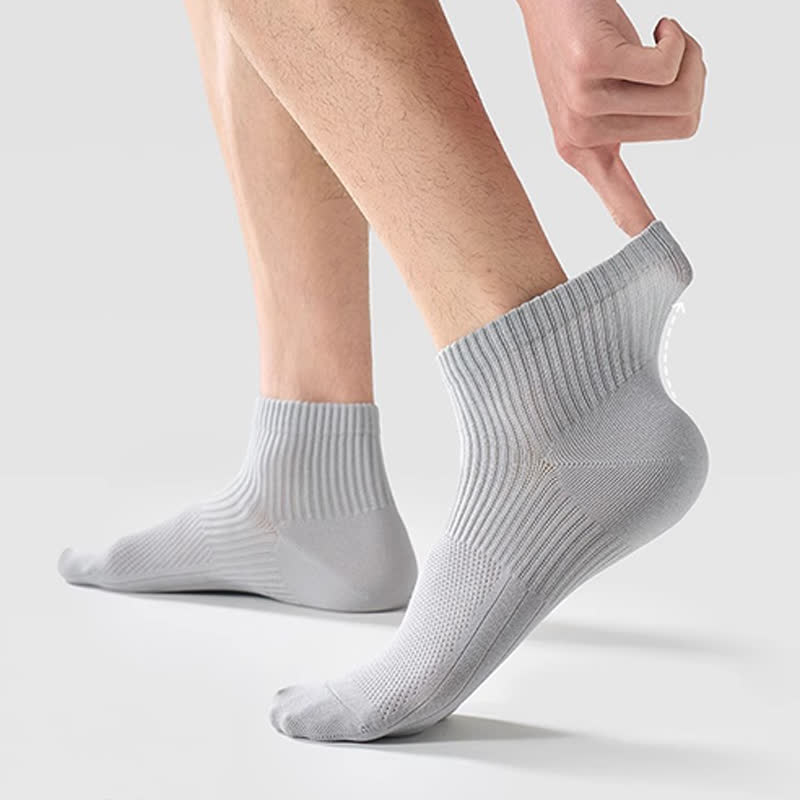 Einfarbige, atmungsaktive Basic-Söckchen aus Baumwolle mit Netzstoff (6 Paar)