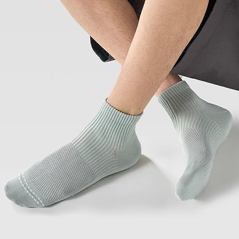 Einfarbige, atmungsaktive Basic-Söckchen aus Baumwolle mit Netzstoff (6 Paar)