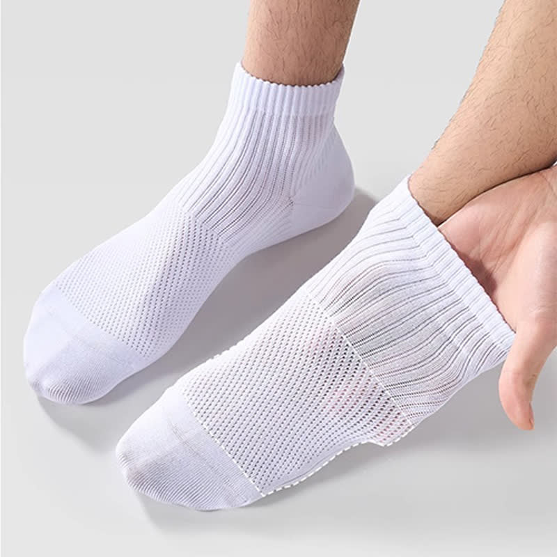 Einfarbige, atmungsaktive Basic-Söckchen aus Baumwolle mit Netzstoff (6 Paar)