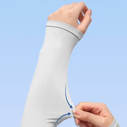 Sonnenschutz-Armstulpen aus Eisseide für Outdoor-Sport