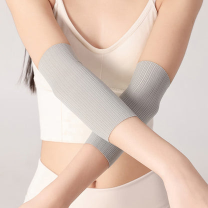 Nahtlose Armmanschetten aus Eisseide (2 Paar) - Grau - XL - image 3