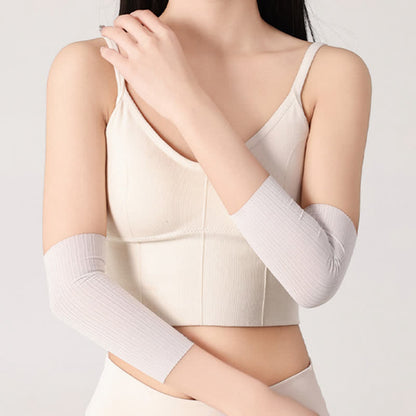 Nahtlose Armmanschetten aus Eisseide (2 Paar)