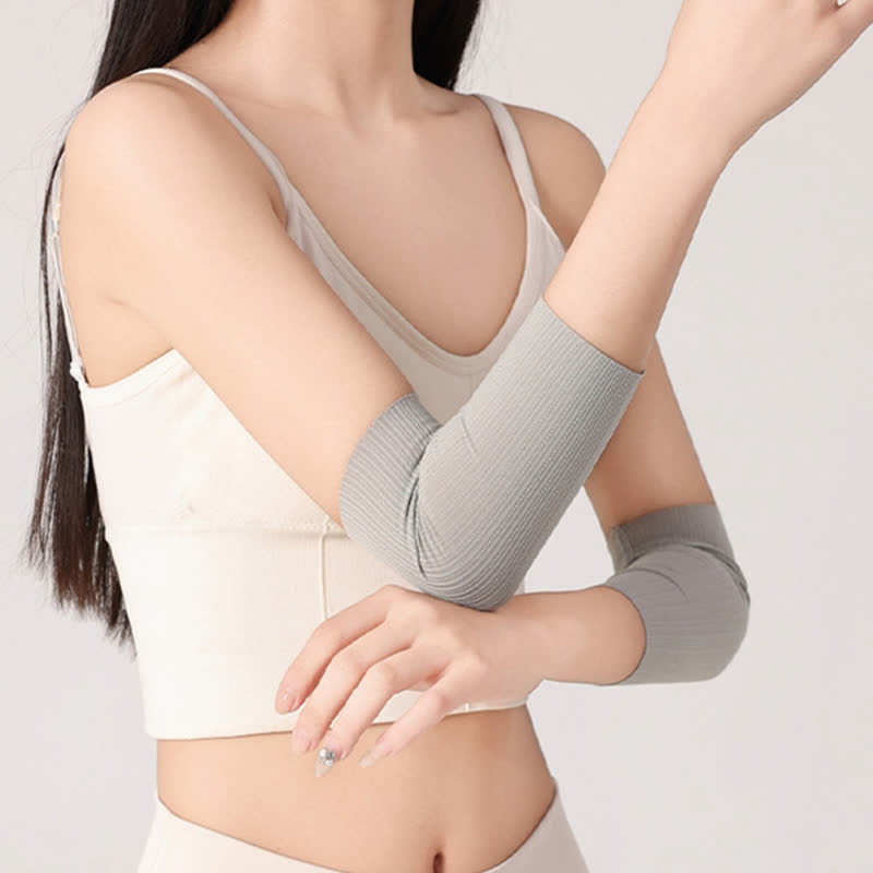 Nahtlose Armmanschetten aus Eisseide (2 Paar)