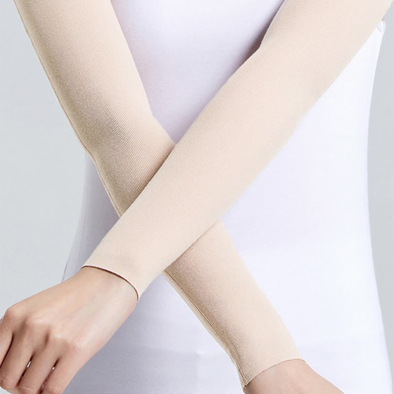 Lange Modal-Armstulpen mit Fingerschlaufen (2 Paar)