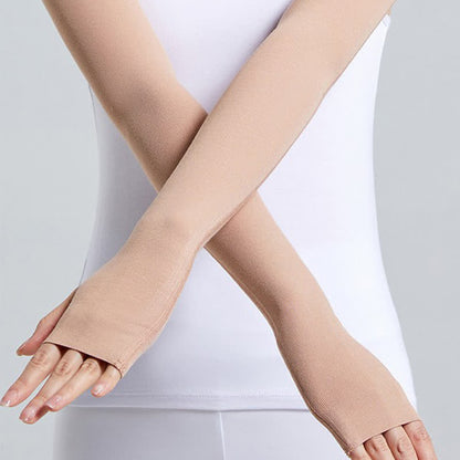 Lange Modal-Armstulpen mit Fingerschlaufen (2 Paar)