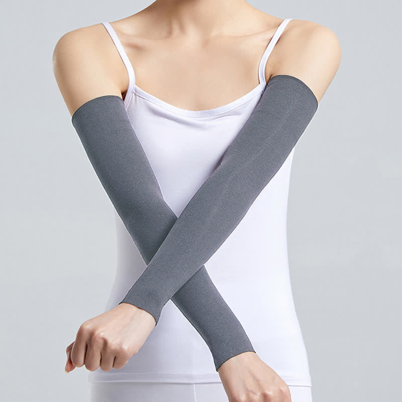 Lange Modal-Armstulpen (2 Paar) - Dunkelgrau - XL - image 9