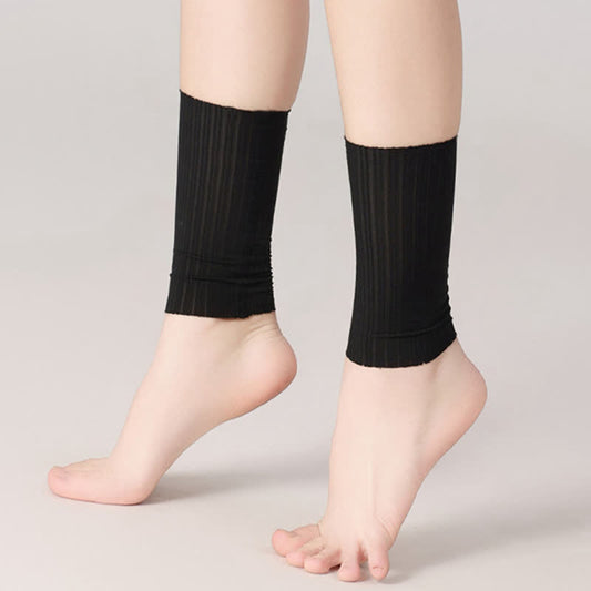 Knöchelmanschetten aus Weizen-Jacquard-Eisseide (2 Paar) - Schwarz - XL - image 0