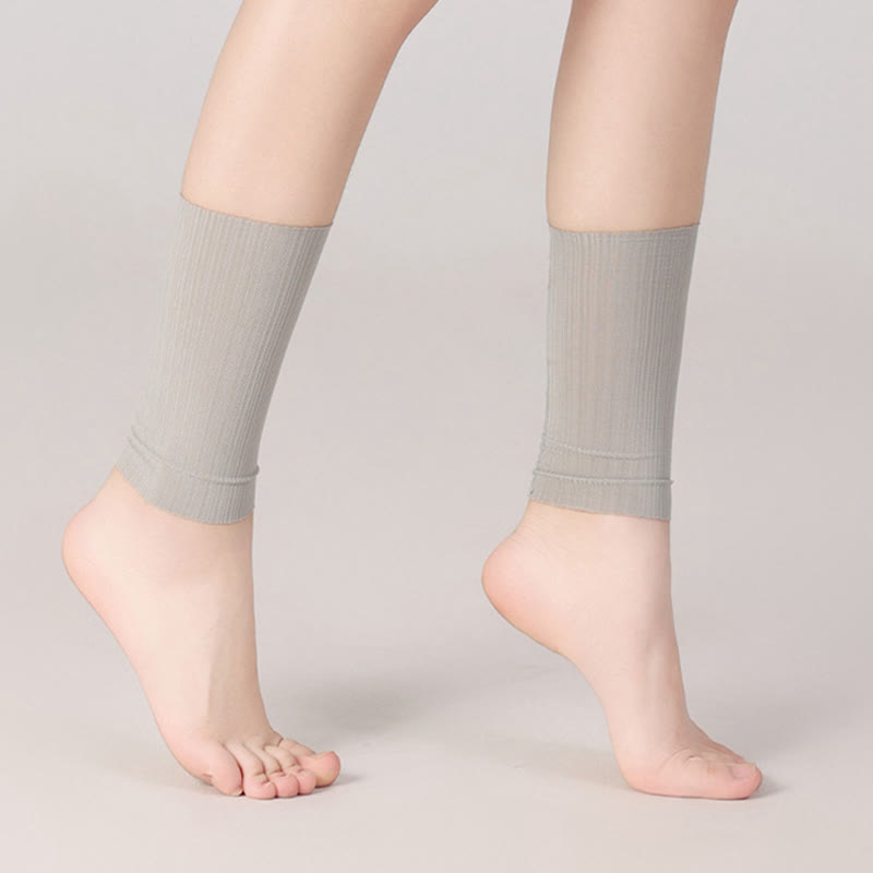 Knöchelmanschetten aus Weizen-Jacquard-Eisseide (2 Paar)