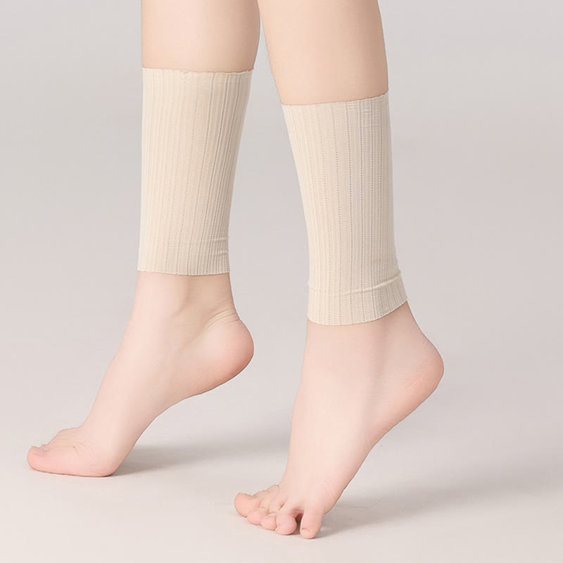 Knöchelmanschetten aus Weizen-Jacquard-Eisseide (2 Paar)