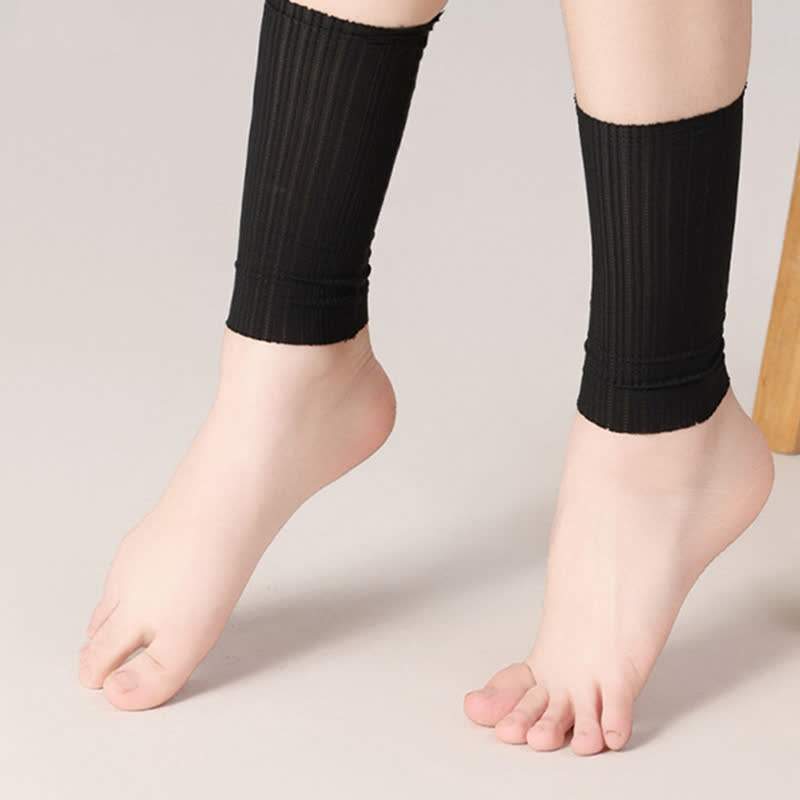 Knöchelmanschetten aus Weizen-Jacquard-Eisseide (2 Paar)