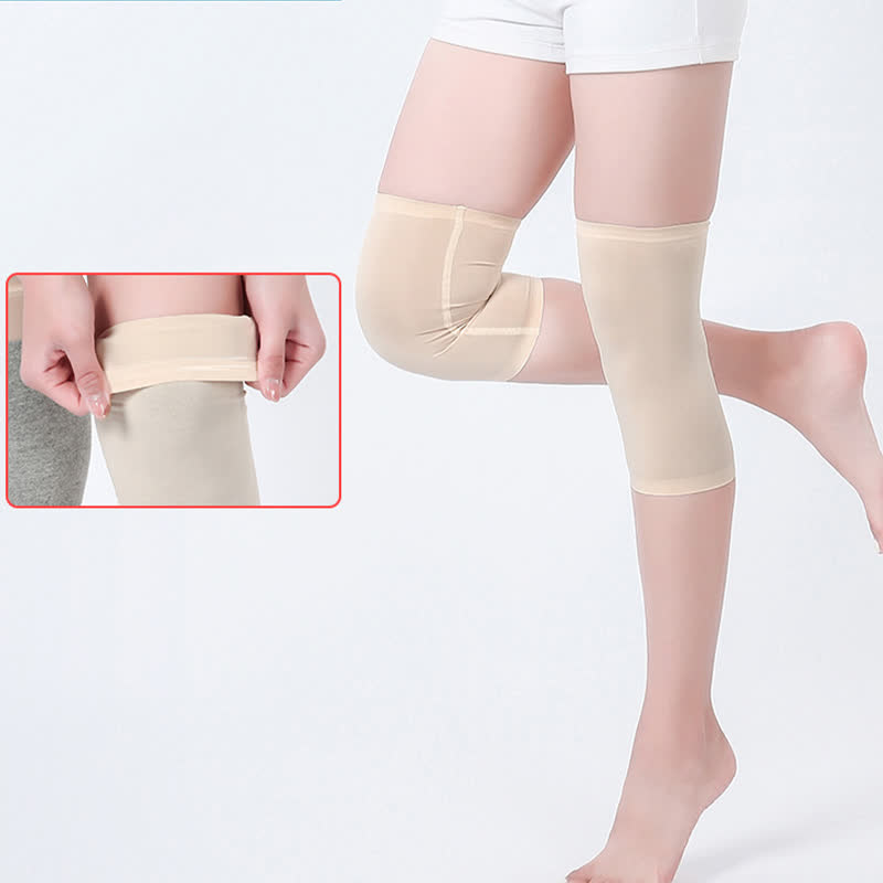 Rutschfeste, nahtlose Kniebandagen aus Maulbeerseide