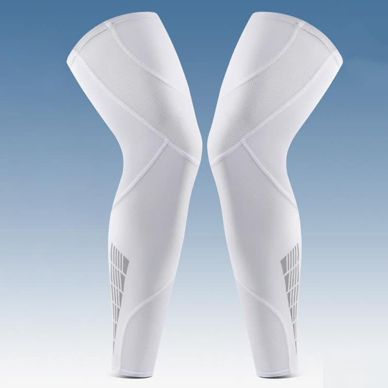 Reflektierende, rutschfeste Kompressions-Oberschenkelmanschetten für Radsport - Weiß - 2XL - image 8