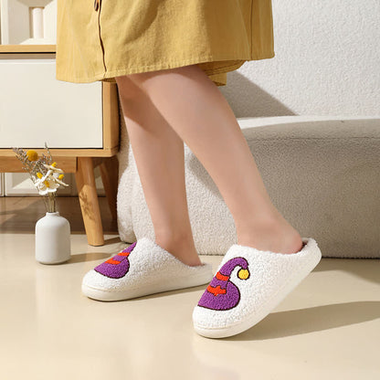 Hausschuhe mit Halloween-Element-Print in Übergröße - image 3