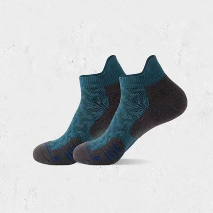 Gestreifte Sport-Kompressionssocken mit Farbblock-Muster (5 Paar) - Dunkelgrün - EU39-44 (US6-10) - image 7