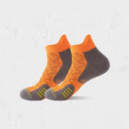 Gestreifte Sport-Kompressionssocken mit Farbblock-Muster (5 Paar) - Orange - EU39-44 (US6-10) - image 4