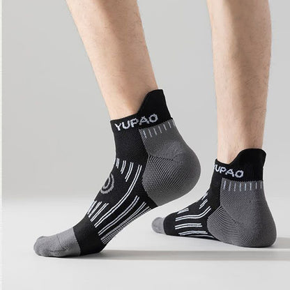 Sport-Knöchelkompressionssocken in Übergröße mit Farbblockdesign (5 Paar) - image 3