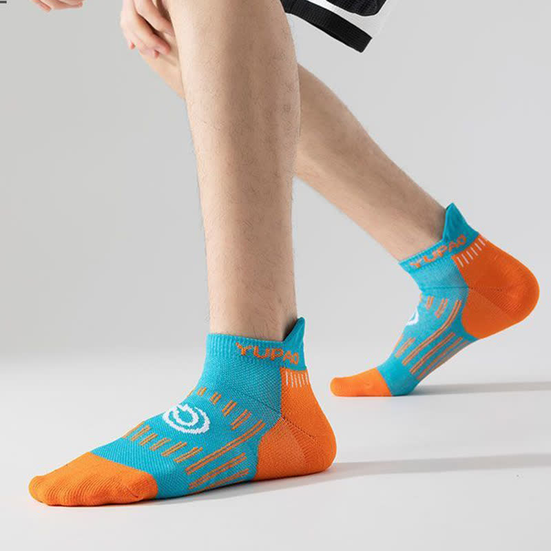 Sport-Knöchelkompressionssocken in Übergröße mit Farbblockdesign (5 Paar) - image 9