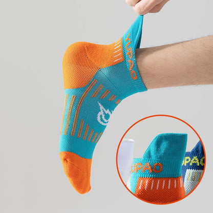 Sport-Knöchelkompressionssocken in Übergröße mit Farbblockdesign (5 Paar) - image 11