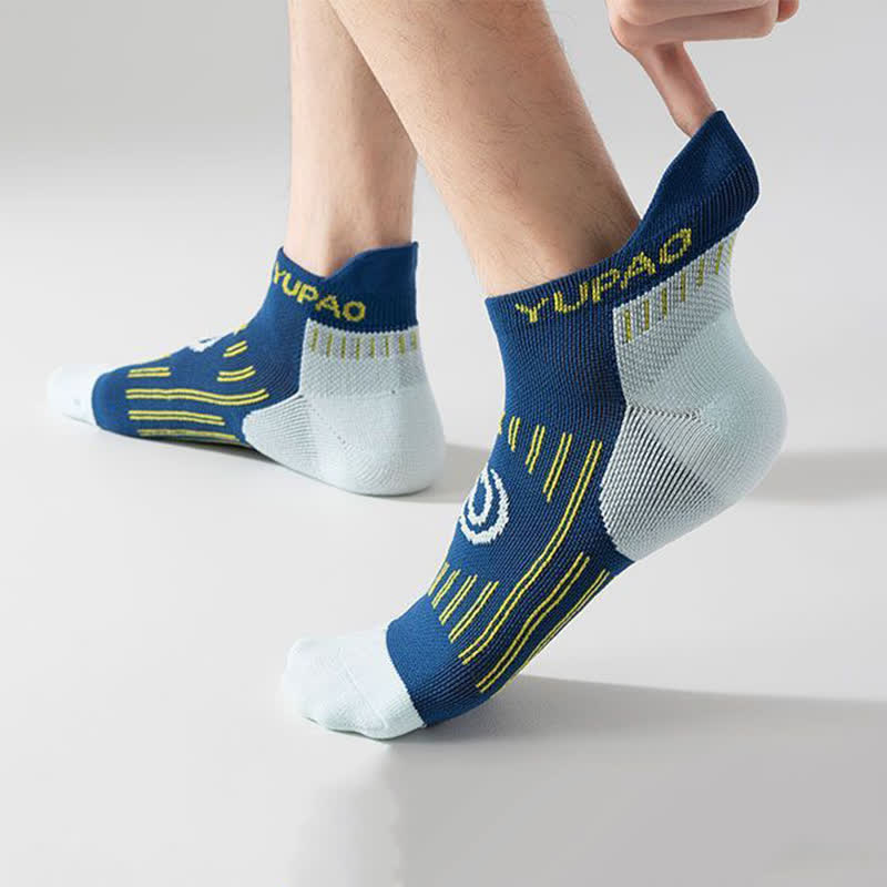 Sport-Knöchelkompressionssocken in Übergröße mit Farbblockdesign (5 Paar) - image 6