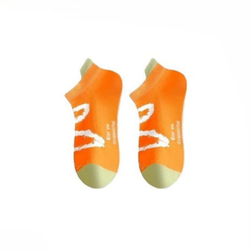 Knöchel-Kompressionssocken mit Tintenpinsel in Übergröße (5 Paar) - Orange - EU36-44 (US3-10) - image 7