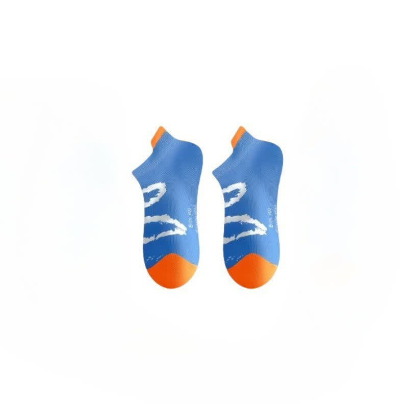 Knöchel-Kompressionssocken mit Tintenpinsel in Übergröße (5 Paar) - Blau - EU36-44 (US3-10) - image 10