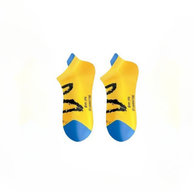 Knöchel-Kompressionssocken mit Tintenpinsel in Übergröße (5 Paar) - Gelb - EU36-44 (US3-10) - image 6