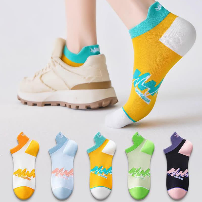 Geometrische Knöchelkompressionssocken aus Baumwolle (5 Paar) - image 2